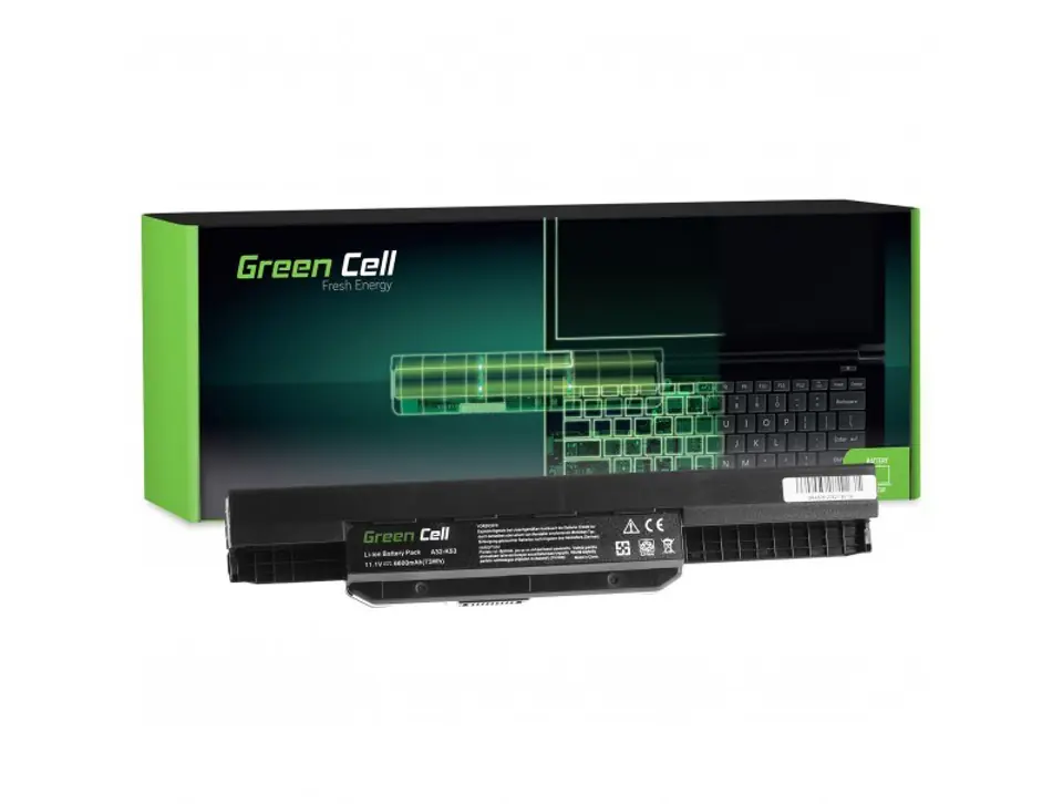 ⁨AS05 GREEN CELL BATTERY FOR ASUS A31-K53 X53S X53T K53E 6600MAH 11.1V⁩ at Wasserman.eu