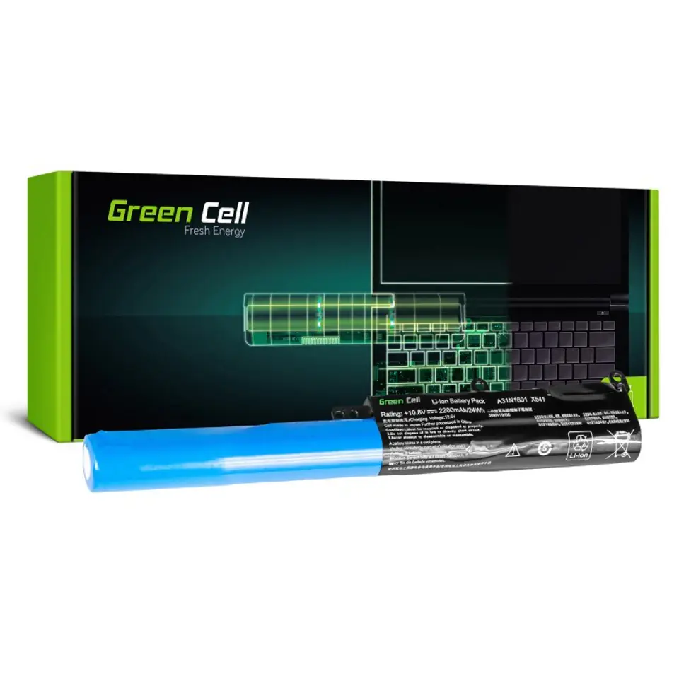 ⁨GREEN CELL BATERIA AS94 DO ASUS A31N1601 2200 MAH 10.8V⁩ w sklepie Wasserman.eu