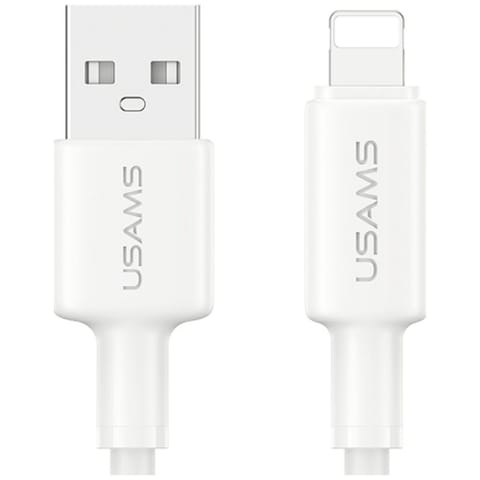 ⁨Kabel USAMS U90 2.4A USB-A do Lightning  biały⁩ w sklepie Wasserman.eu