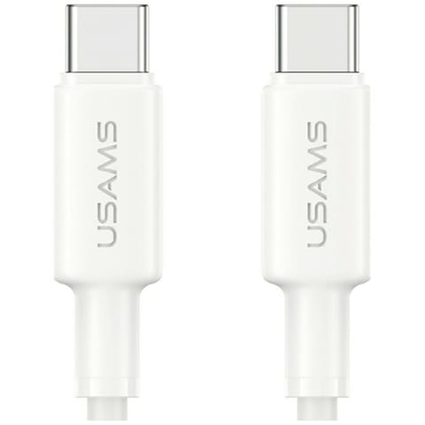 ⁨Kabel USAMS U90 60W USB-C do USB-C biały⁩ w sklepie Wasserman.eu