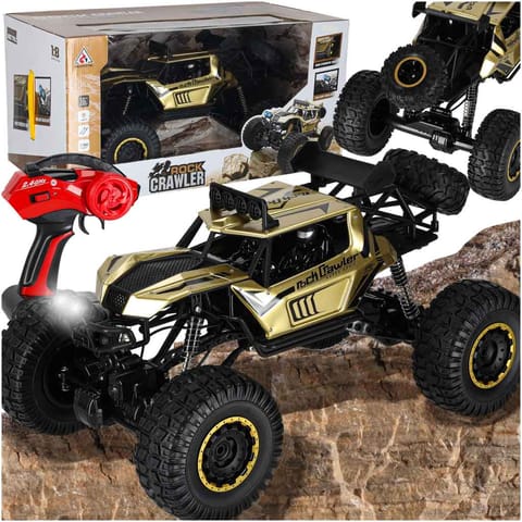 ⁨Samochód zdalnie sterowany 2,4GHz 1:8 51cm metal złoty⁩ w sklepie Wasserman.eu