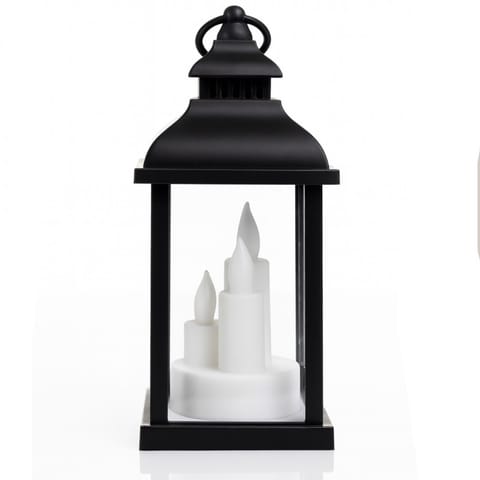 ⁨Lampion dekoracyjny LED z imitacją świec 10 x 22 cm - LAMP52CZ⁩ w sklepie Wasserman.eu