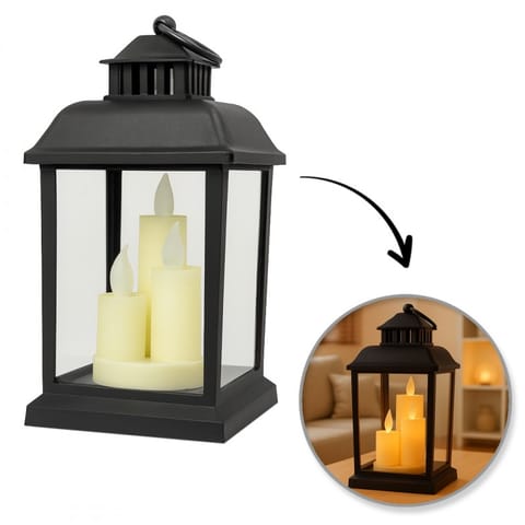 ⁨Lampion dekoracyjny LED z imitacją świec 12 x 23 cm - LAMP54WZ2⁩ w sklepie Wasserman.eu