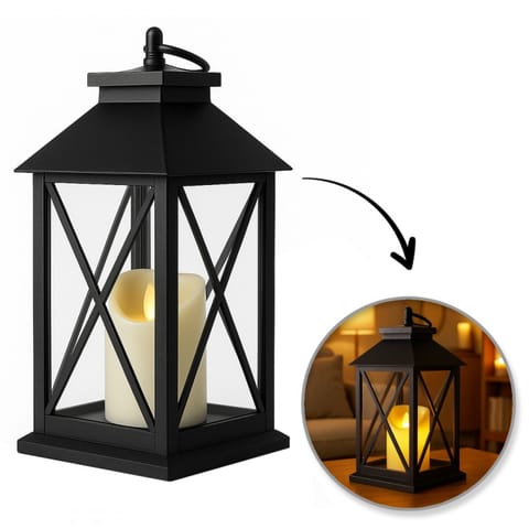 ⁨Lampion dekoracyjny LED z imitacją świecy 14 x 30 cm - LAMP56⁩ w sklepie Wasserman.eu