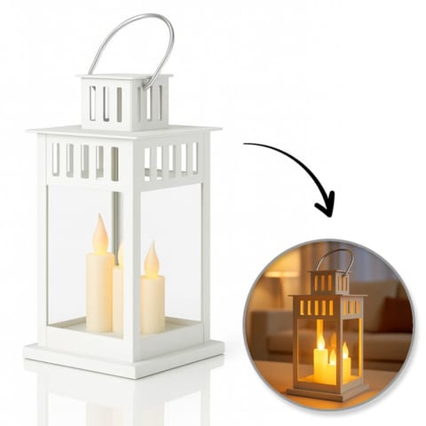 ⁨Lampion dekoracyjny LED z imitacją świecy 8 x 15 cm - LAMP57B⁩ w sklepie Wasserman.eu