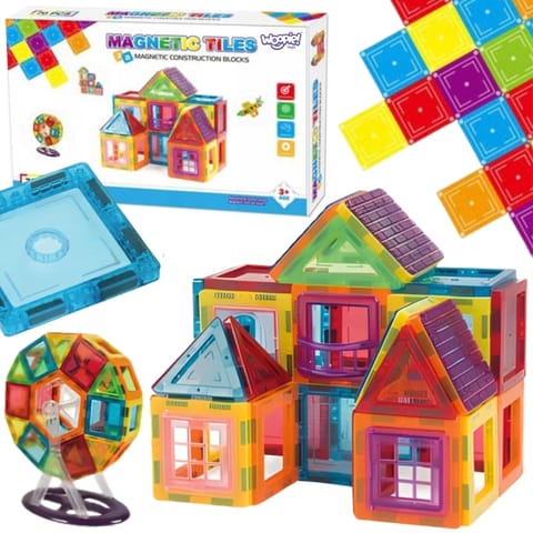 ⁨WOOPIE Klocki Magnetyczne 3D Edukacyjne Neodymowe Panele Dla Dzieci⁩ w sklepie Wasserman.eu