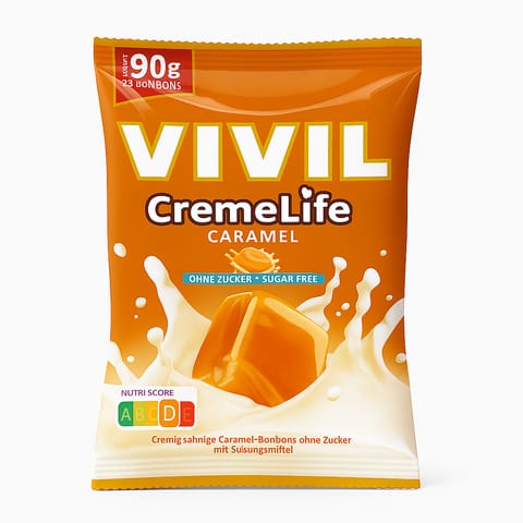 ⁨Vivil Cremelife Caramel Cukierki Karmelowe bez Cukru 90 g⁩ w sklepie Wasserman.eu