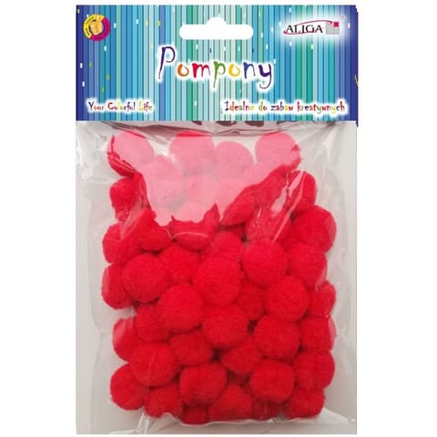 ⁨Pompony POM-403 czerwone 2cm (60szt.) ALIGA⁩ w sklepie Wasserman.eu