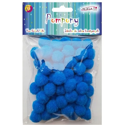 ⁨Pompony POM-404 niebieskie 2cm op.60szt. ALIGA⁩ w sklepie Wasserman.eu