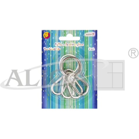 ⁨Kółka z karabińczykiem srebrne 4szt. PH-2653 ALIGA⁩ w sklepie Wasserman.eu