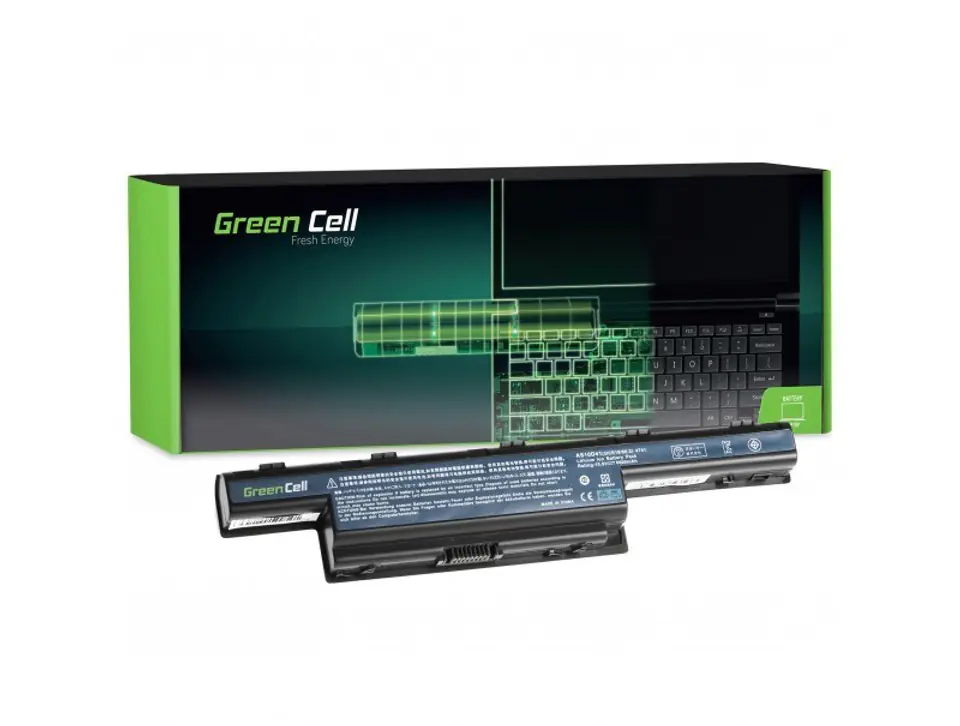 ⁨GREEN CELL BATERIA AC07 DO ACER ASPIRE 5710 5740 AS10D61 6600 MAH 10.8V⁩ w sklepie Wasserman.eu