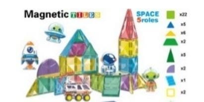 ⁨Klocki magnetyczne 7,5cm Kosmos 50el⁩ w sklepie Wasserman.eu