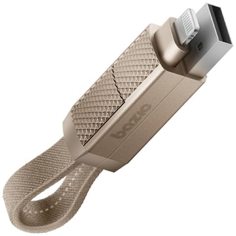 ⁨Kabel Bazic GoCharge Alucable 4w1        (USB-A/USB-C - USB-C/Lightning) 15cm 60W 3A PD Fast Charge złoty⁩ w sklepie Wasserman.eu