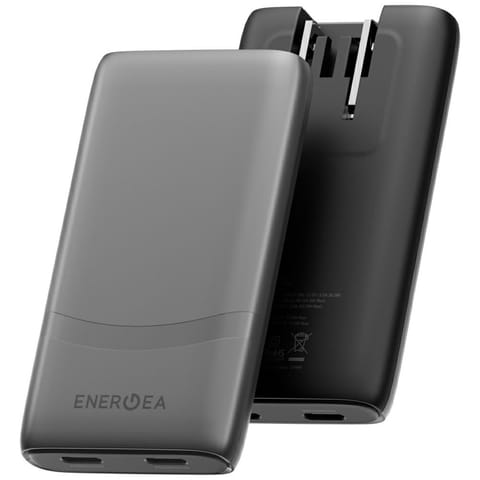 ⁨Ładowarka sieciowa Energea TravelWorld   Edge 65W 2xUSB-C PD/PPS/QC3.0 (US/UK/EU) grafitowy⁩ w sklepie Wasserman.eu
