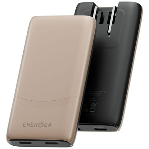 ⁨Ładowarka sieciowa Energea TravelWorld   Edge 65W 2xUSB-C PD/PPS/QC3.0 (US/UK/EU) złota⁩ w sklepie Wasserman.eu