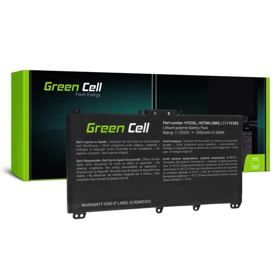 GREEN CELL BATERIA HP163 HT03XL DO HP 240 G7 245 G7 250 G7 255 G7, HP 14 15 17, HP PAVILION 14 15 3400MAH 11.55V w sklepie Wasserman.eu