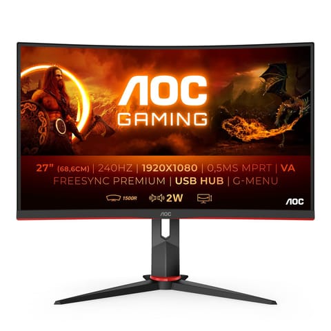 AOC C27G2ZU 27", VA, FHD, 16:9, 0.5 ms, 300 cd/m², Black at Wasserman.eu