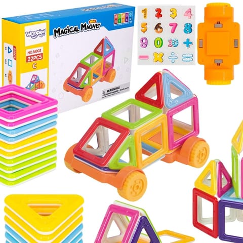 ⁨WOOPIE Klocki Magnetyczne Pojazd Mini Budowle 22el.⁩ w sklepie Wasserman.eu