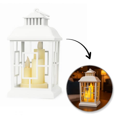 ⁨Lampion dekoracyjny LED z imitacją świec 12 x 23 cm - LAMP54WZ3⁩ w sklepie Wasserman.eu