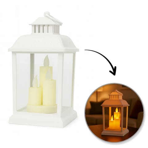 ⁨Lampion dekoracyjny LED z imitacją świec 12 x 23 cm - LAMP54WZ4⁩ w sklepie Wasserman.eu