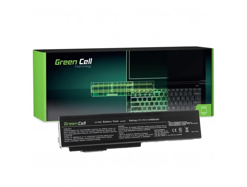 ⁨GREEN CELL BATERIA AS08 DO ASUS N61 A32-M50 4400 MAH 11.1V⁩ w sklepie Wasserman.eu