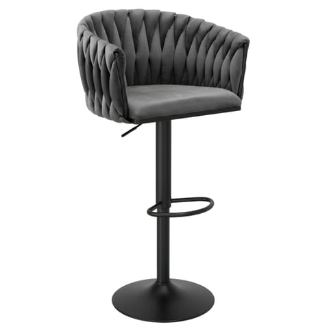 ⁨Hoker barowy Cofton Black grafitowy Velvet⁩ w sklepie Wasserman.eu