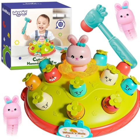 ⁨WOOPIE BABY Interaktywna Gra Zręcznościowa Wbij Marchewke Edukacyjna Uderz Młotkiem w Kreta⁩ w sklepie Wasserman.eu