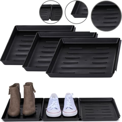 ⁨OCIEKACZ NA BUTY PODSTAWKA NA KWIATY MISKĘ DLA ZWIERZĄT CZARNY 3 SZT⁩ w sklepie Wasserman.eu