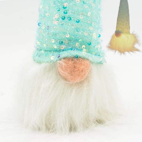 ⁨MIKOŁAJ DEKORACYJNY LED 25CM BŁĘKITNY⁩ w sklepie Wasserman.eu