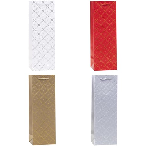 ⁨Torebka prezentowa 12x36x9cm TBG-24197-BB-HS emboss ROZETTE⁩ w sklepie Wasserman.eu