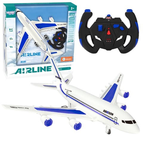 ⁨WOOPIE Niebieski Zdalnie Sterowany Samolot Pasażerski Airline⁩ w sklepie Wasserman.eu