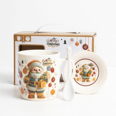 ⁨KUBEK ŚWIĄTECZNY - zestaw w pudełku z zaparzaczem i łyżeczką 350 ml KB34WZ1⁩ w sklepie Wasserman.eu