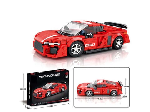 ⁨Zestaw Klocków Auto Sportowe Czerwone 413el.⁩ w sklepie Wasserman.eu