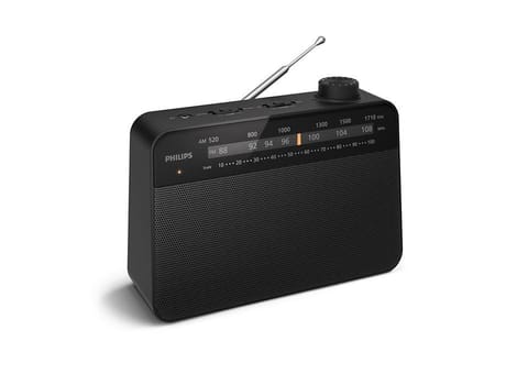 ⁨Philips Radio Portable Analog Black⁩ w sklepie Wasserman.eu
