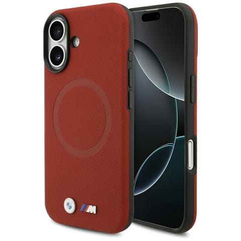 ⁨Etui BMW M FW Metal Logo MagSafe do      iPhone 17 czerwony⁩ w sklepie Wasserman.eu