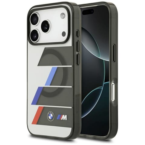 ⁨Etui BMW M IML Metal Buttons Tricolor    Lines MagSafe do iPhone 17 Pro antracyt⁩ w sklepie Wasserman.eu