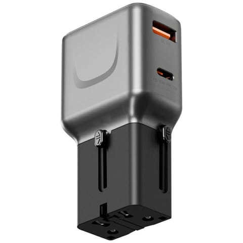 ⁨Ładowarka sieciowa Energea TravelGo      Adapter 35 USB-A/USB-C 35W grafitowo-czarny⁩ w sklepie Wasserman.eu