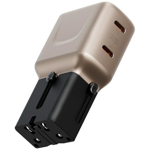 ⁨Ładowarka sieciowa Energea TravelGo      Adapter 45 2xUSB-C 45W złoto-czarna⁩ w sklepie Wasserman.eu