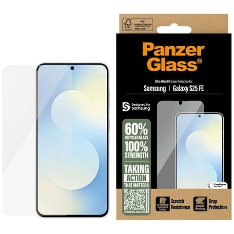 ⁨Szkło hartowane PanzerGlass Ultra-Wide   Fit do Samsung Galaxy S25 FE⁩ w sklepie Wasserman.eu
