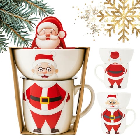 ⁨KUBEK ŚWIĄTECZNY 350 ml - zestaw z miseczką 400 ml KB35WZ1⁩ w sklepie Wasserman.eu