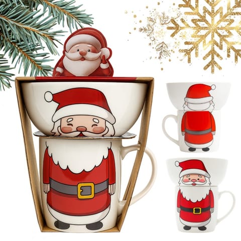 ⁨KUBEK ŚWIĄTECZNY 350 ml - zestaw z miseczką 400 ml KB35WZ2⁩ w sklepie Wasserman.eu