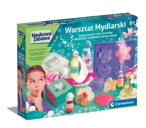 ⁨Naukowa Zabawa Zestaw Warsztat Mydlarski Język Polski Clementoni 50888⁩ w sklepie Wasserman.eu