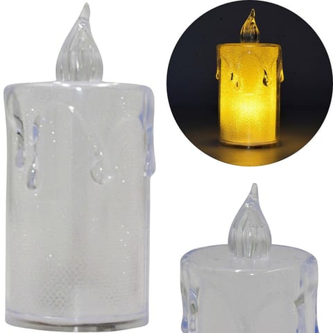 ⁨ŚWIECA DEKORACYJNA 3,5x8CM ZDOBIONA LED⁩ w sklepie Wasserman.eu