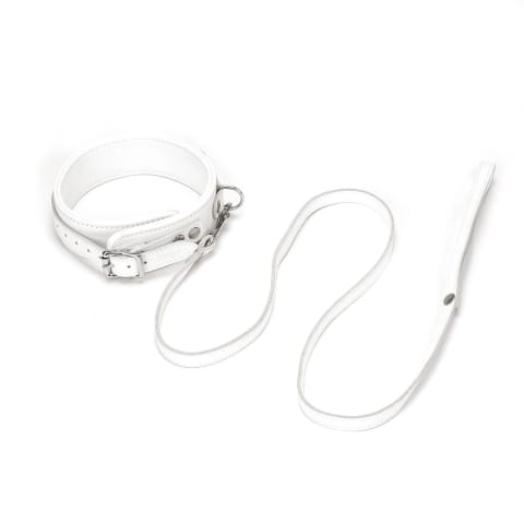 ⁨Obróżka Ze Smyczą Fuji White Collar With Leash Liebe Seele⁩ w sklepie Wasserman.eu