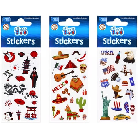 ⁨Naklejki 66x180 S-BOO WORLD TRAVEL USA-MEXICO 489560⁩ w sklepie Wasserman.eu