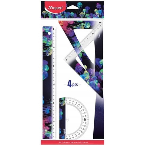 ⁨Zestaw DEEPSEA 2 ekierki, linijka 30cm, kątomierz 981833 MAPED⁩ w sklepie Wasserman.eu