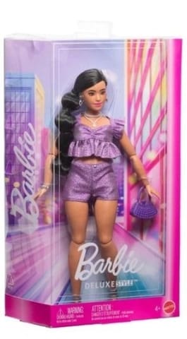 ⁨Barbie Deluxe Style Lalka Fioletowy top i szorty⁩ w sklepie Wasserman.eu