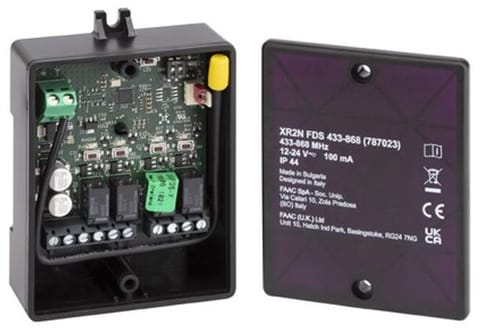 ⁨Sterownik/radioodbiornik FAAC XR2N FDS 433-868 2-kanałowy uniwersalny (787023)⁩ w sklepie Wasserman.eu