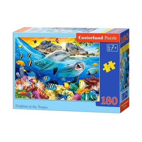 ⁨Puzzle 180 el. dolphins tropic⁩ w sklepie Wasserman.eu