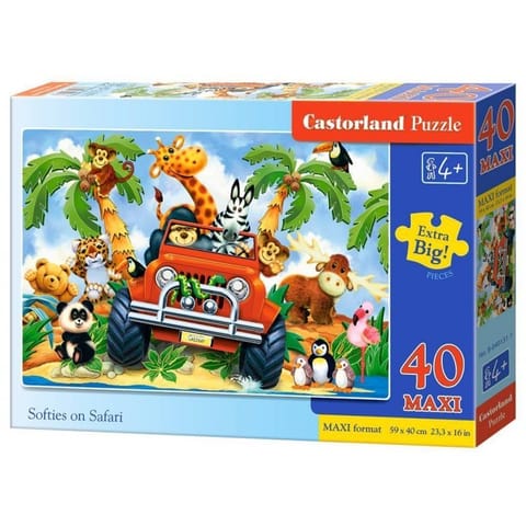 ⁨Puzzle 40 el. MAXI Softies on Safari⁩ w sklepie Wasserman.eu